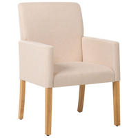 ESSZIMMERSTUHL Polsterbezug Beige Rockefeller - Beige, Holz/Textil (60/88/62cm) - Beliani
