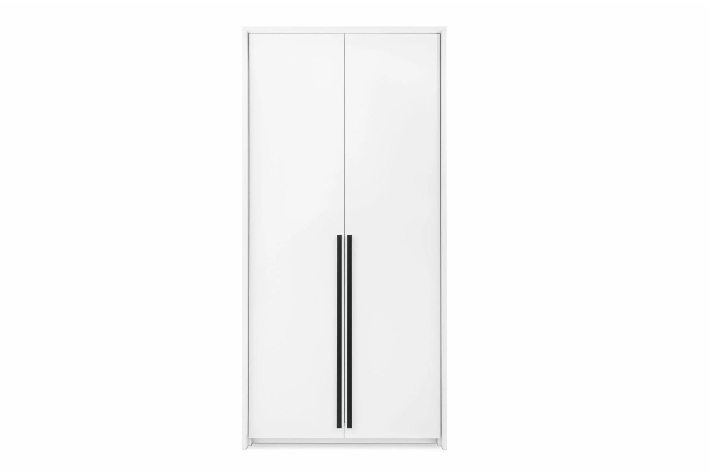 KLEIDERSCHRANK GENEVE 105/217/65 cm in Weiß Matt - Weiß, Holzwerkstoff (105/217/65cm) - Deine Möbel 24