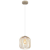 LED HÄNGELEUCHTE DICHTI Metall Beige - Beige, Glas (18/18/150cm) - Globo Lighting