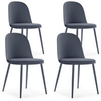 STUHL 4er-Set Kana blau - Blau, Kunststoff/Metall (45/83/51cm) - VS Venta-stock