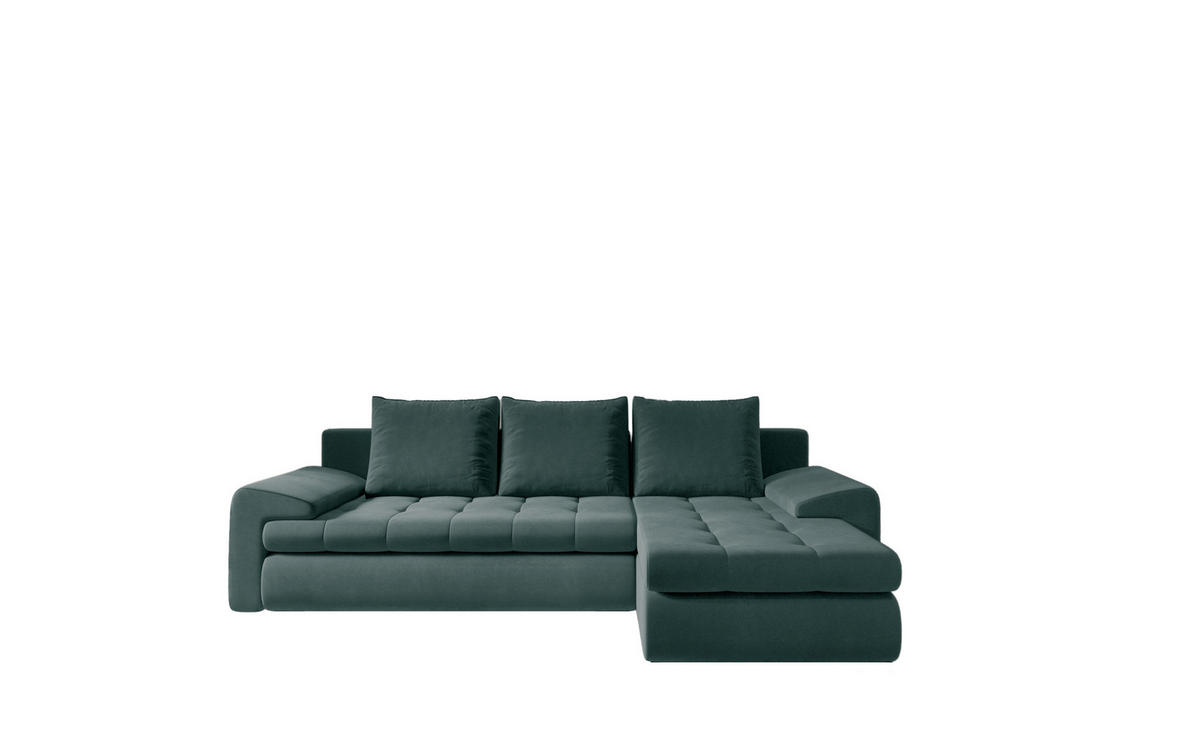 ECKSOFA TOMI Castel Azurblau Rechts - Jadegrün, Holz (237/150cm) - Kaiser Möbel