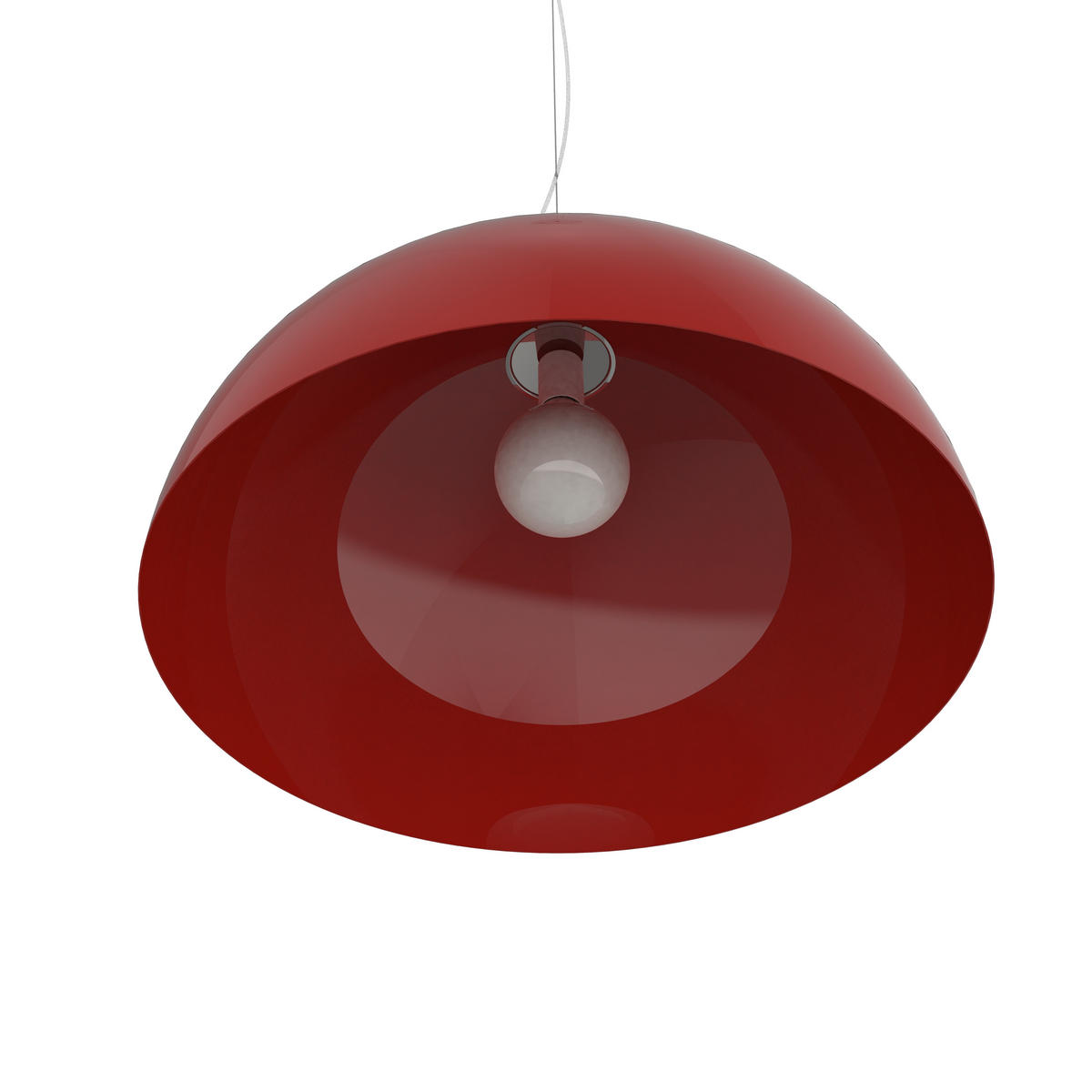 HÄNGELEUCHTE - Rot, Metall (60/60/30cm) - Lumicom