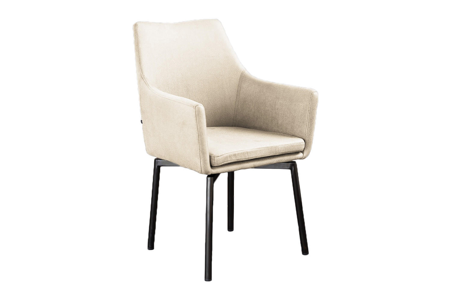 STUHL CALI Beige Microfaser - Beige/Schwarz, Textil (56/88.5/61cm) - KAWOLA