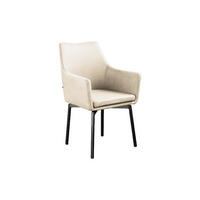 STUHL CALI Beige Microfaser - Beige/Schwarz, Textil (56/88.5/61cm) - KAWOLA