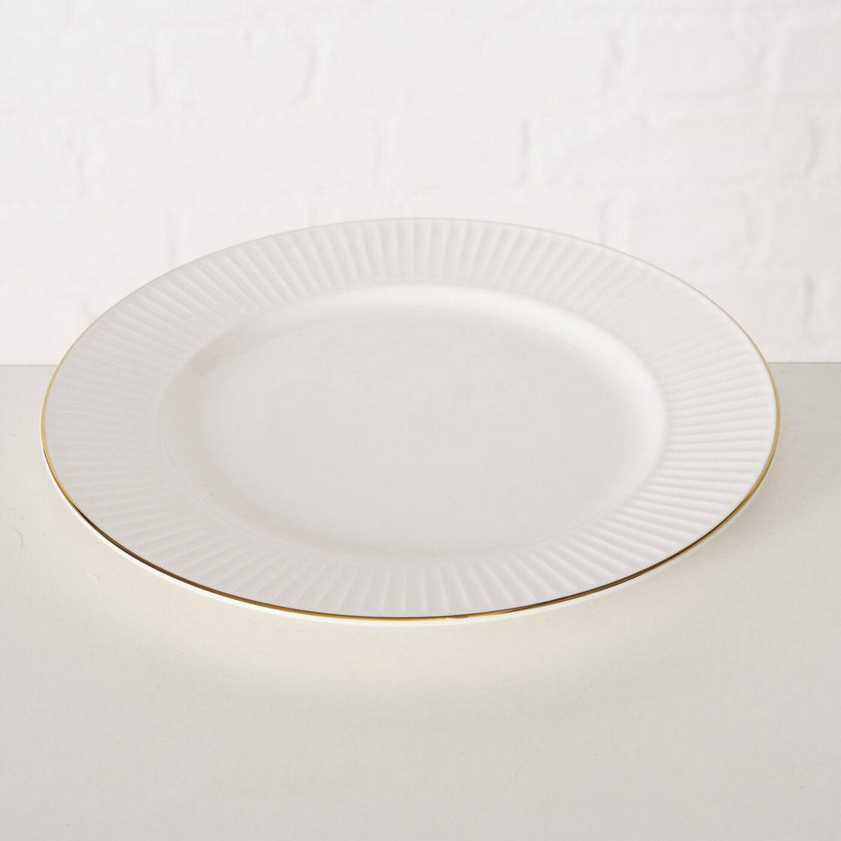 DESSERTTELLER Kelly Ø 20 cm - Weiß, Keramik (20cm) - Boltze Home