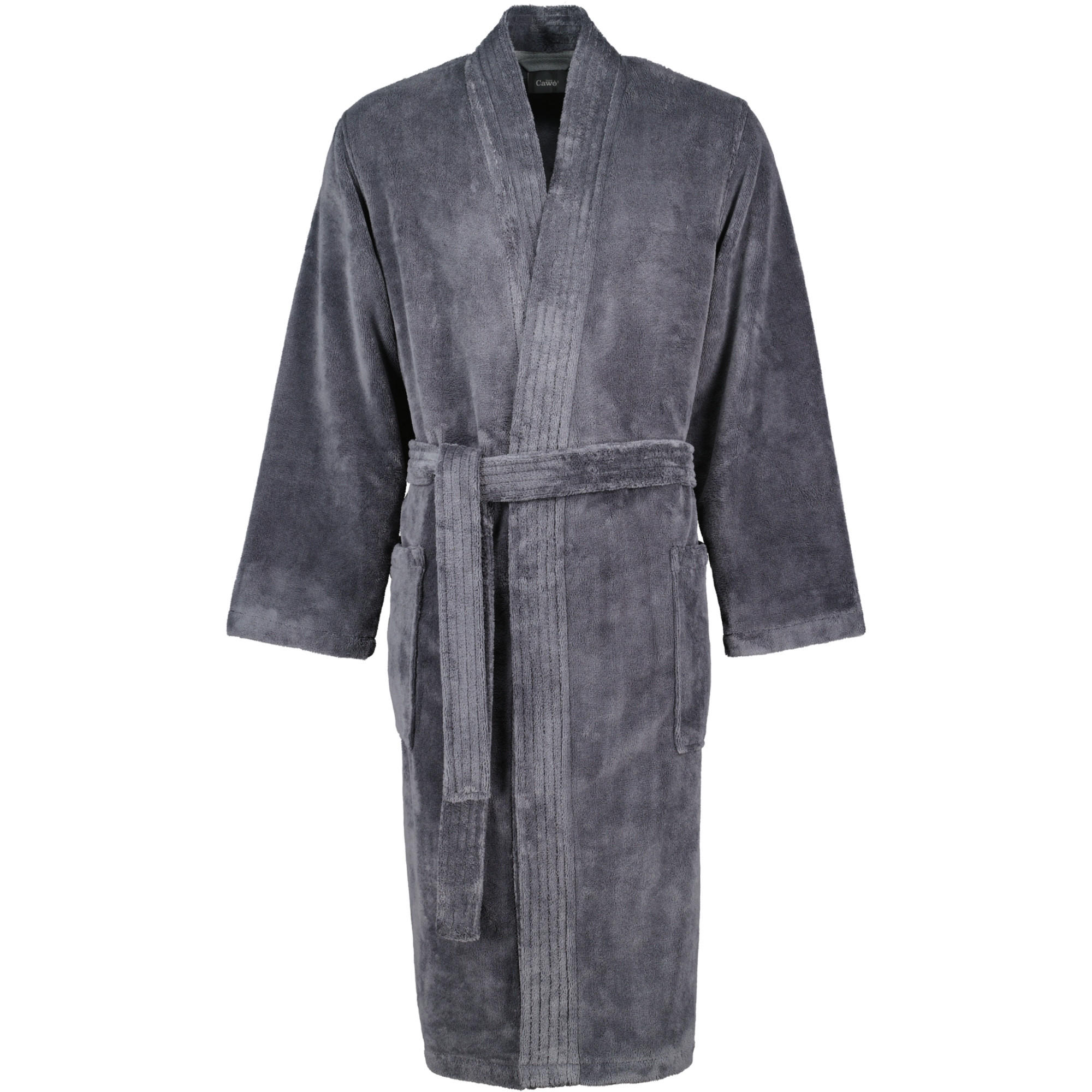BADEMÄNTEL HERREN KIMONO 800 ANTHRAZIT - 71 - Grau, Textil (Snull) - Cawoe