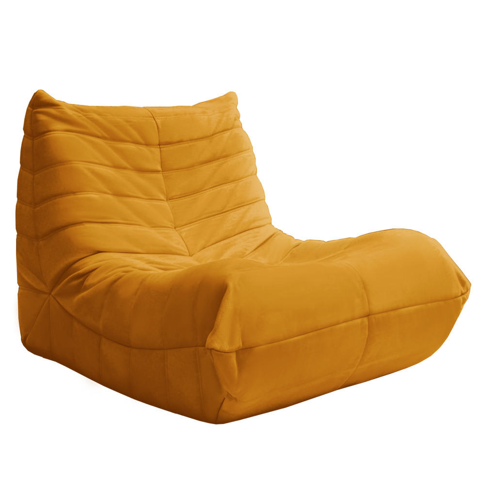SITZSACK Schwammfüllung 100x90x70cm Kuschelig - Gelb, Textil (90/24/100cm) - Raelunyi