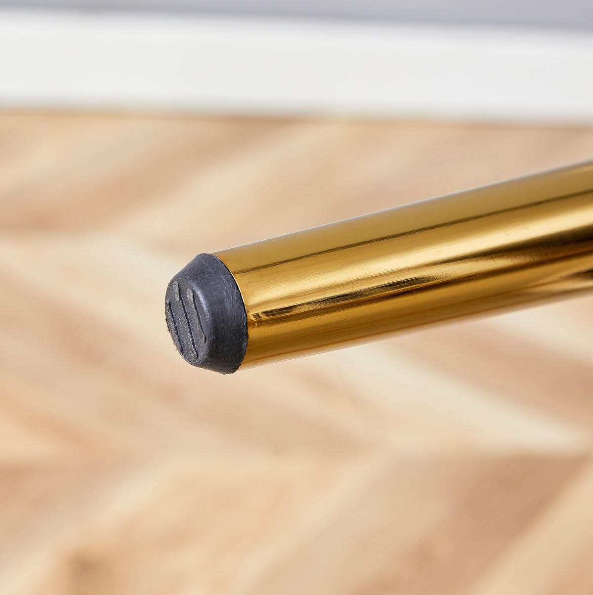 ESSZIMMERSTUHL mit PU-Lederbezug 89 cm Schwarz/Gold - Goldfarben, Metall (41.5/89/43cm) - Meubliv