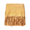 WOHNDECKE Chenille 220/240 cm, 100% Baumwolle gestreift - Dunkelorange, Textil (220/240cm) - Homescapes