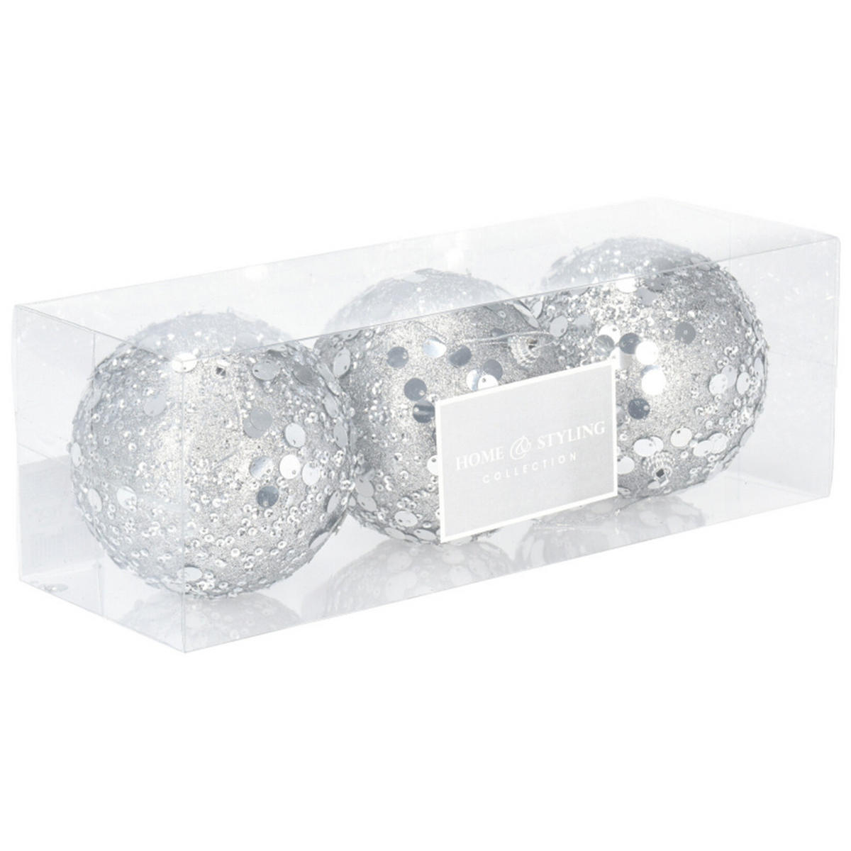 CHRISTBAUMKUGEL Santa Lila Silber 10/10/10 cm Kunstoff - Silberfarben, Kunststoff (10/10/10cm) - Mondex