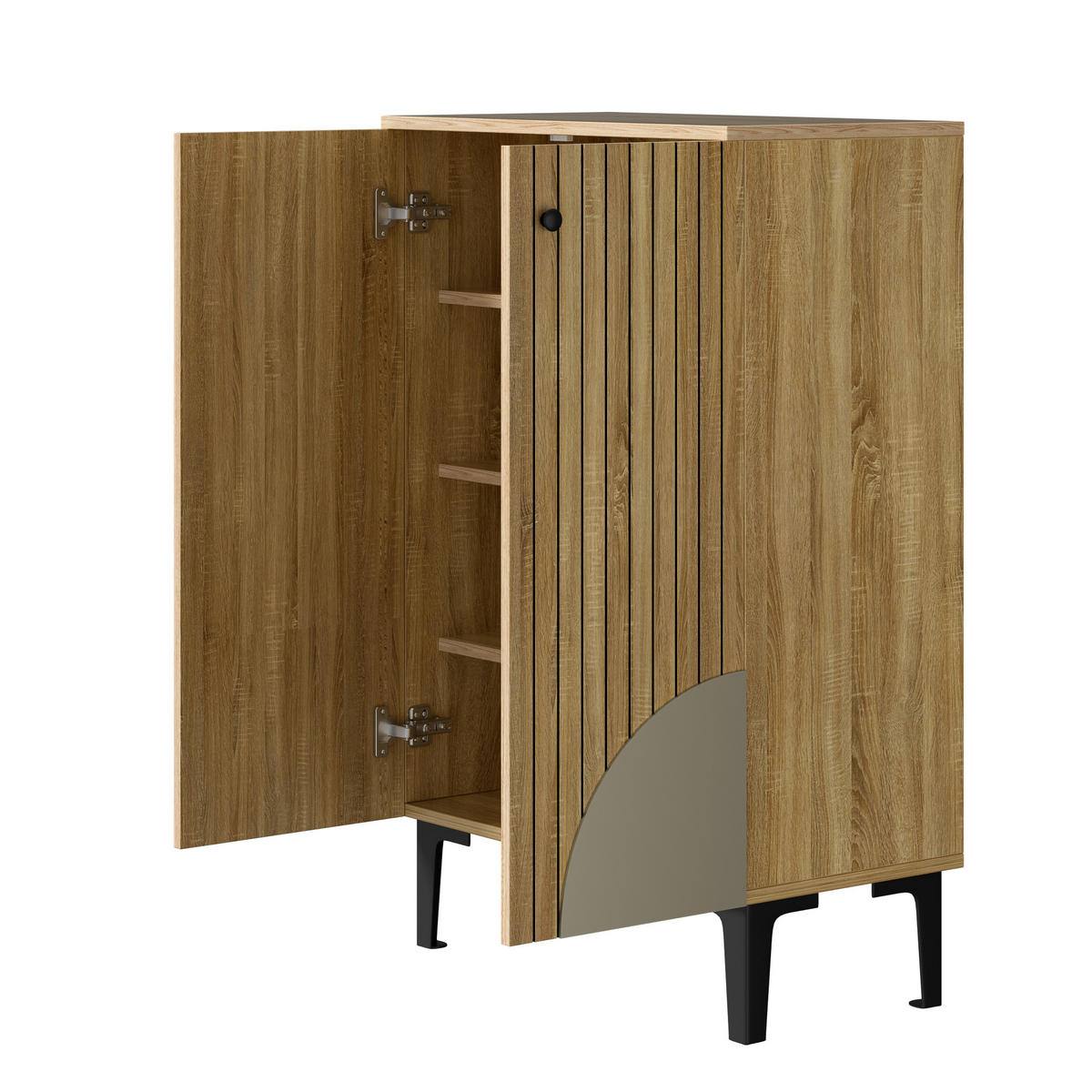 SCHUHSCHRANK Holz Türen Stauraum - Naturfarben, Holz (60/94/32cm) - Fortuna Lai