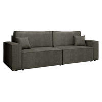 SCHLAFSOFA Karl - Schwarz/Braun, Holz/Kunststoff (245/82/90cm) - MIRJAN24