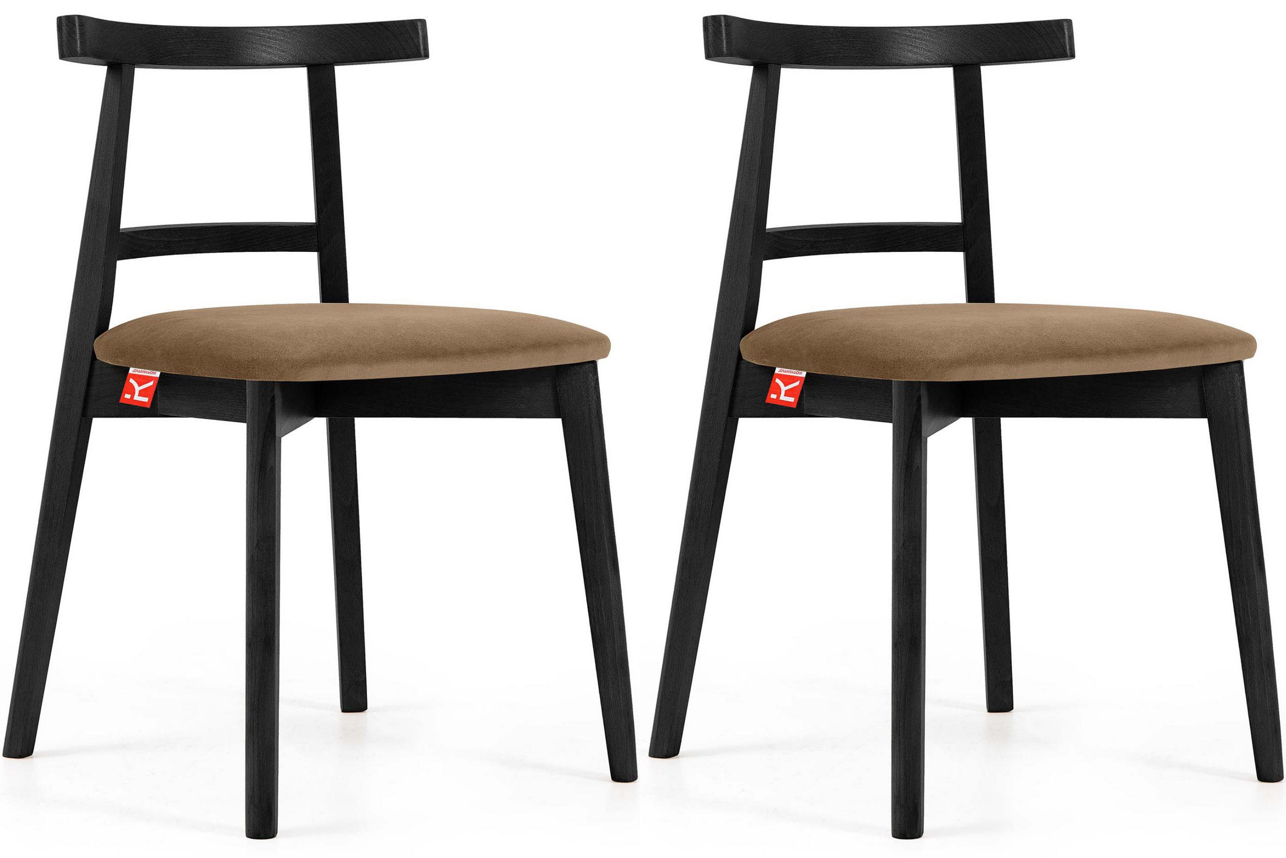 Konsimo® Esstischstühle Beige, Schwarz 47x76x45 cm