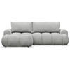 ECKSOFA Ombo Mini, Hellgrau Bouclé, linksseitig - Hellgrau/Schwarz, Kunststoff/Textil (256/155cm) - Selsey