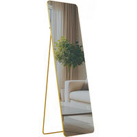 STANDSPIEGEL eckig 50/3/160 cm Glas Gold Glanz - Goldfarben, Glas (50/160/3cm) - CLP