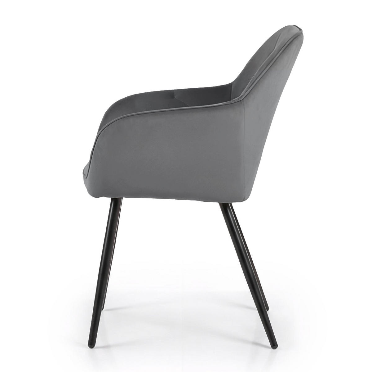 POLSTERSTUHL 2er Set, Metallbeine Grün 54,5/82,5/58 - Grün, Textil (55/83/58cm) - RAUMHIRSCH FURNITURE