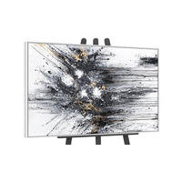 GEMÄLDE Tanz der Spritzer II Schattenfugenrahmen Weiß 120x80 cm - Weiß, Holz (120/80cm) - YS-art gallery