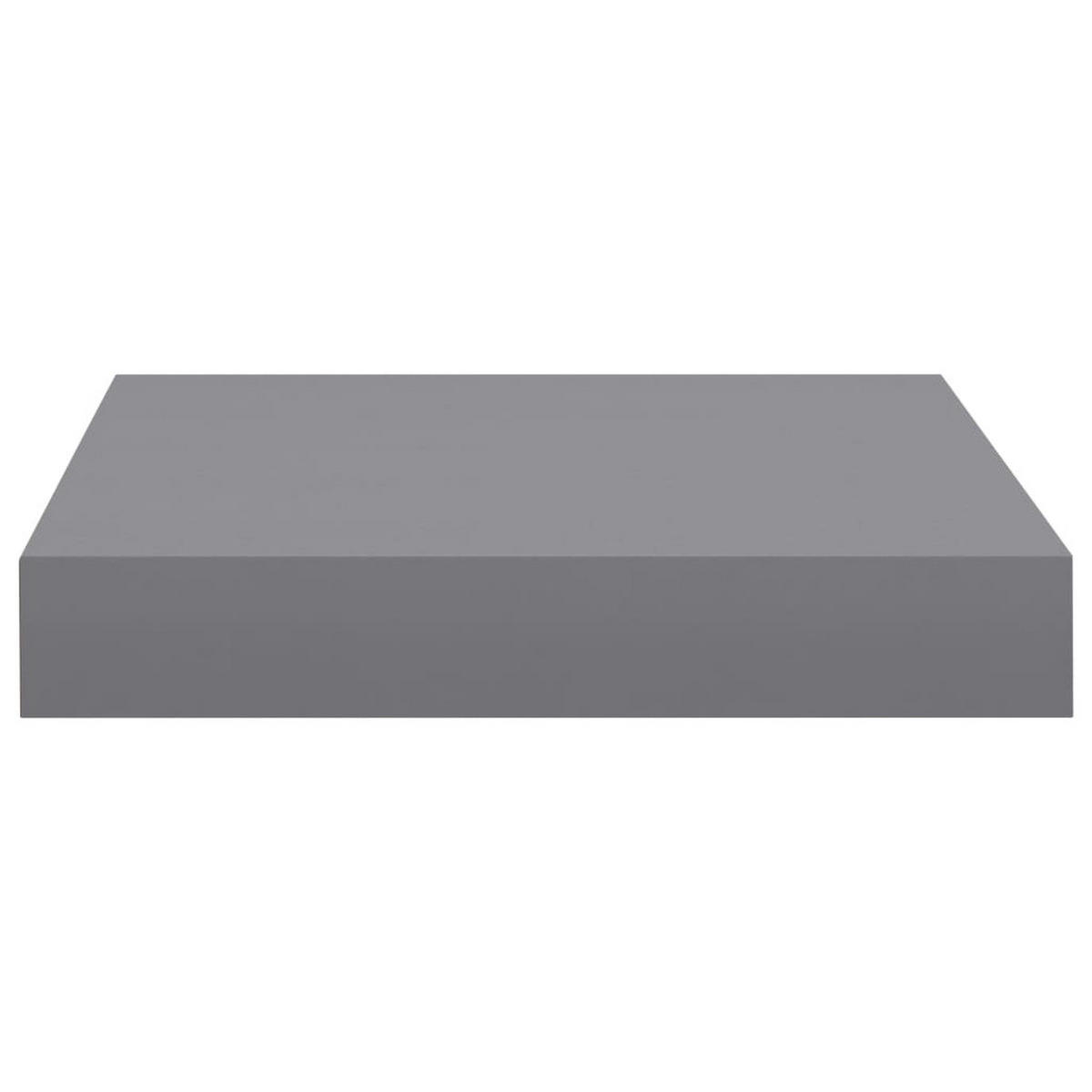 SCHWEBEREGAL GRAU 23X23,5X3,8 CM MDF - Grau, Holzwerkstoff (23.5/3.8/23cm) - vidaXL