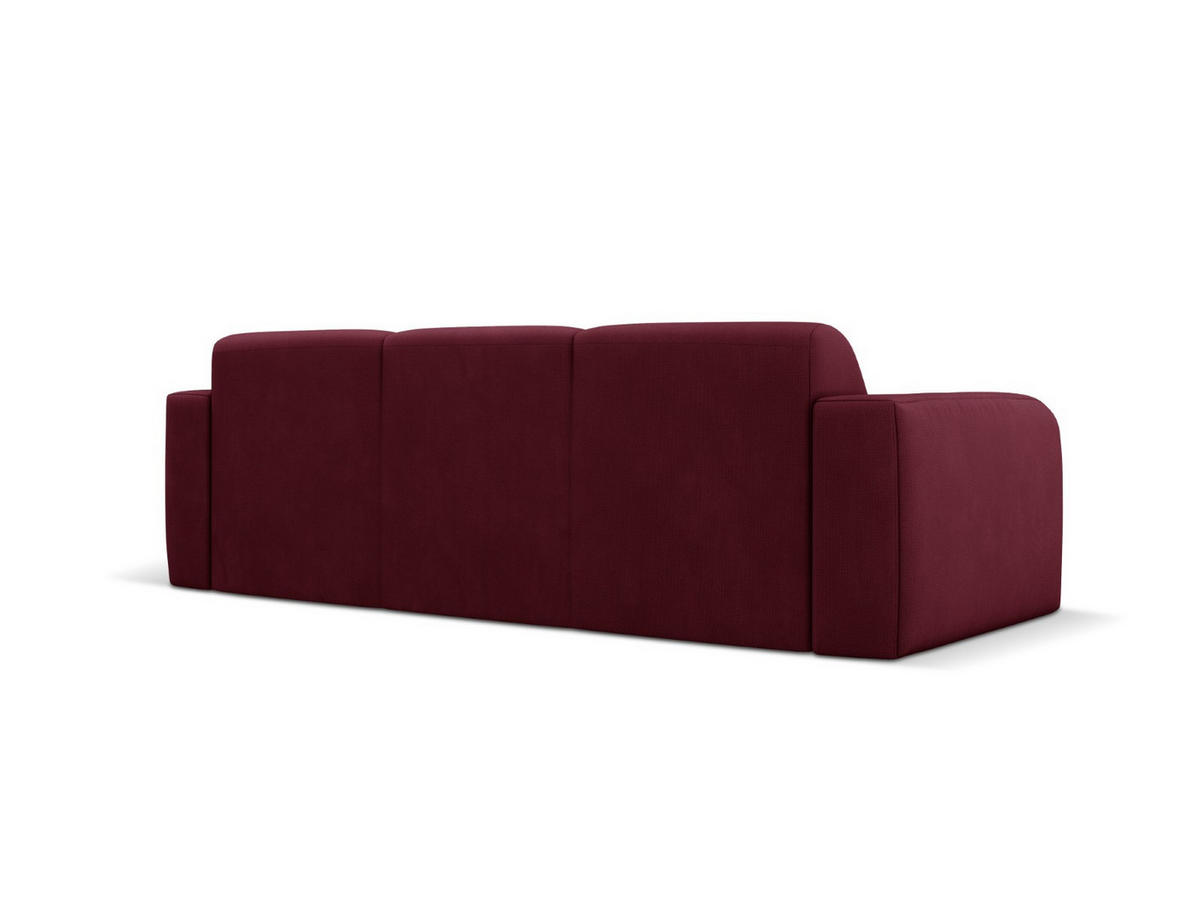SOFA Molino aus strukturiertem Stoff burgundfarben 3 Sitzplätze - Bordeaux, Textil (95/72/235cm) - Micadoni