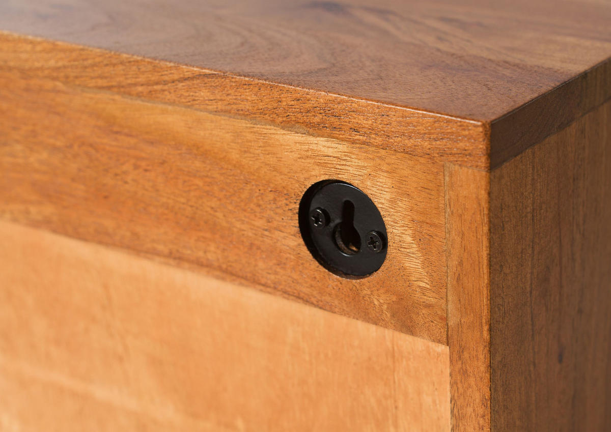 WÜRFELREGAL Akazie 30x40x30 natur lackiert MONTREAL #133 - Braun, Holzwerkstoff (30/30/40cm) - Massivmoebel24