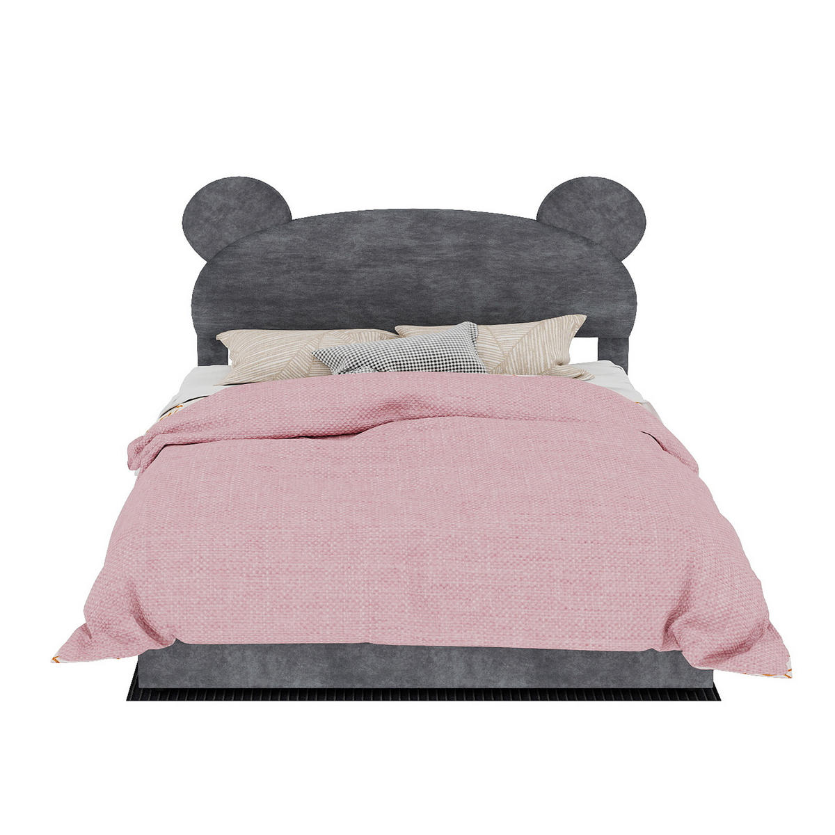 KINDERBETT 140/200 cm DE-32975 mit Stauraum und Matratze Grau - Grau, Metall (140/200cm) - ComfortXL