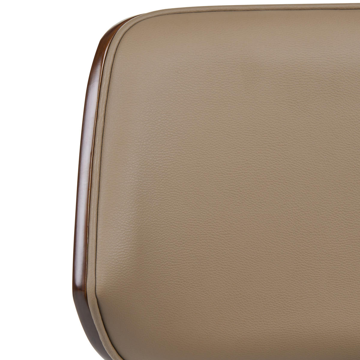 SCHREIBTISCHSTUHL Kunstleder Beige Totowa - Beige/Silberfarben, Kunststoff/Metall (54/77/39cm) - Beliani