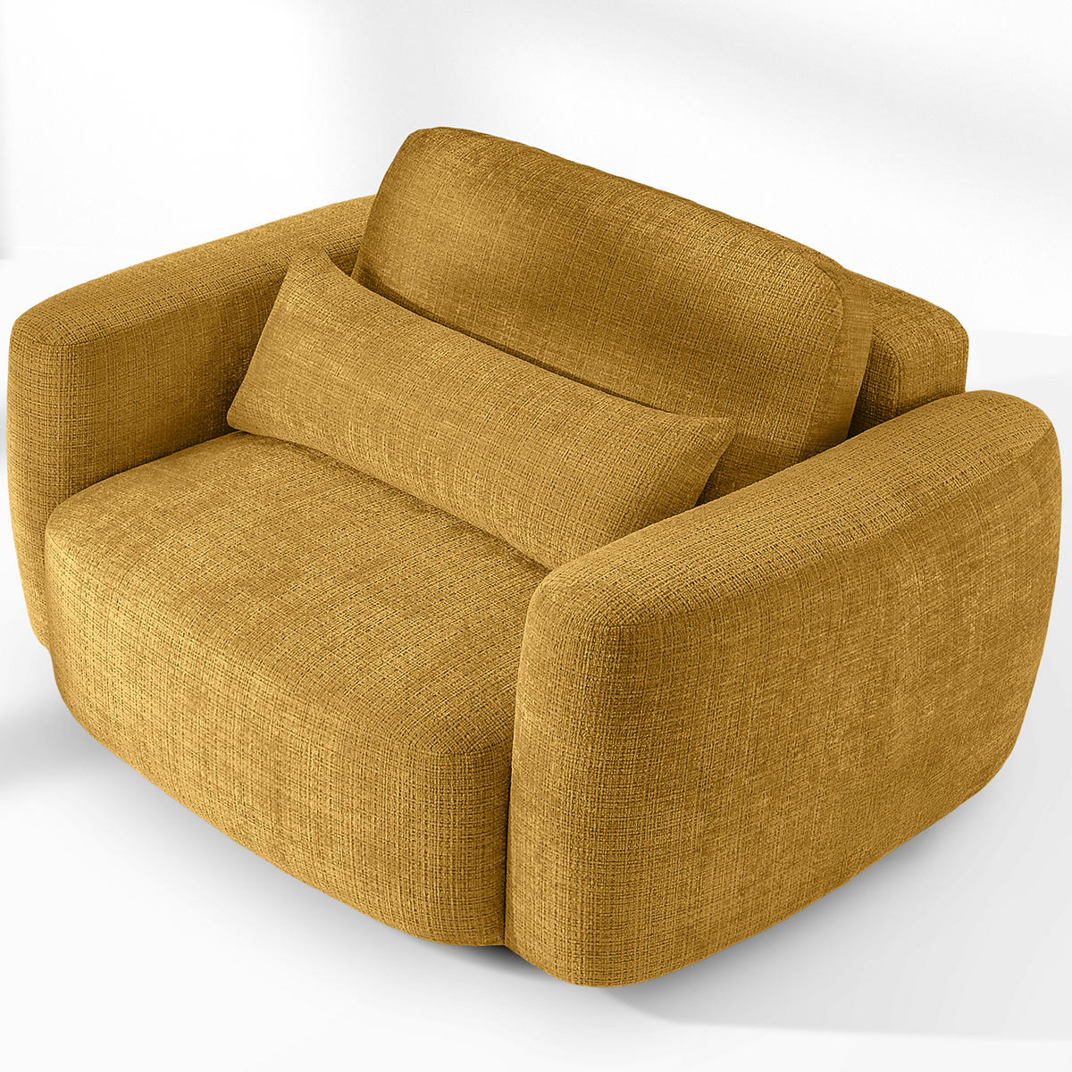 SESSEL ELOSA - Gelb, Holz/Textil (145/85/115cm) - KONSIMO®