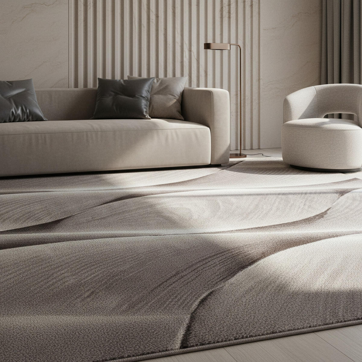KURZFLORTEPPICH DRAU, mit Farbverlauf, Braun, 200 x 290 cm - Braun, Textil (290/200cm) - KADIMA DESIGN