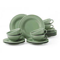 TEESERVICE Beat Color Glaze Salbeigrün 18er Set - Grün, Keramik (1/1/1cm) - Seltmann Weiden