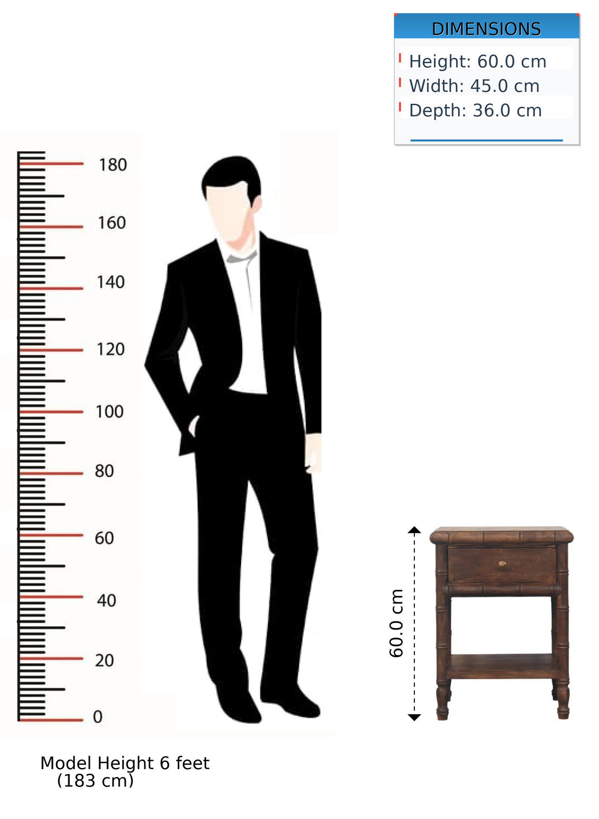 NACHTKASTEN Bambus Geschnitzt, 1 Schublade und Offenes Regal, Dunkelbraun - Dunkelbraun/Messingfarben, Holz/Metall (45/60/36cm) - Artisan Furniture