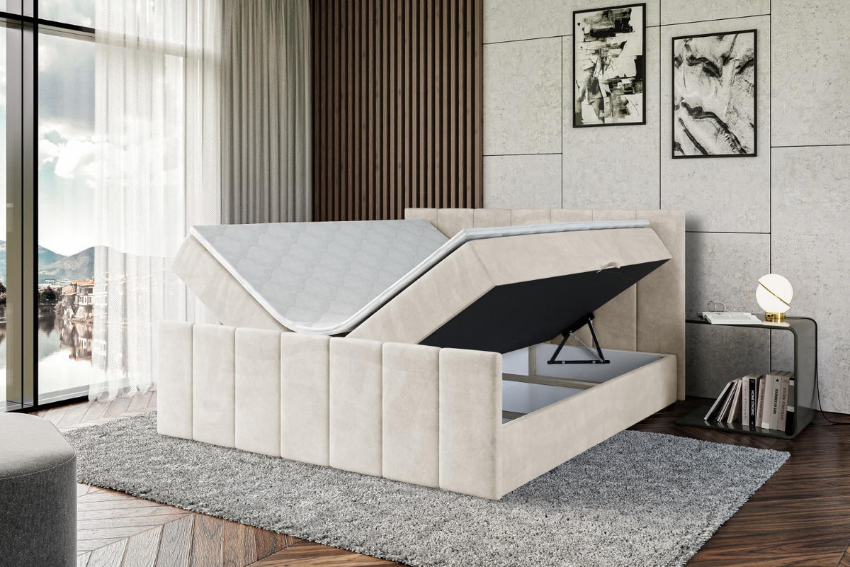 BOXBETT MOETI-Z - 200x200 cm - H4 - Ecru - Ecru, Holzwerkstoff (200/200cm) - ALTDECOR