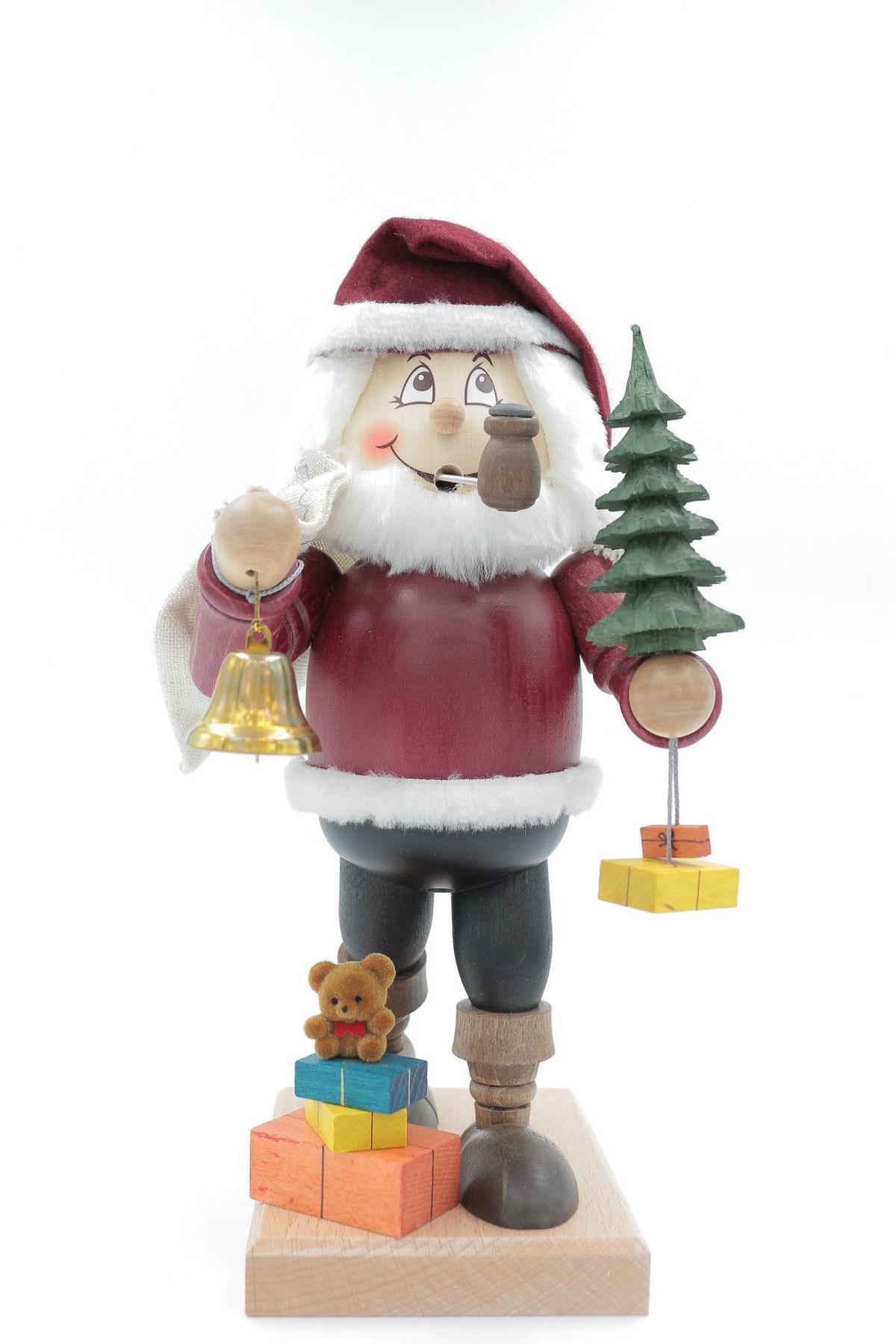 RAUCHFIGUR Wichtel Weihnachtsmann 32 cm - Multicolor, Holz (15/30/0.1cm)
