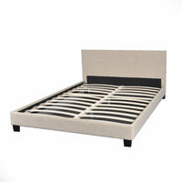 BETT DUBLIN mit Lattenrost/ Bett 140x190 - Beige - Beige, Holzwerkstoff (140/190cm) - Weber Industries