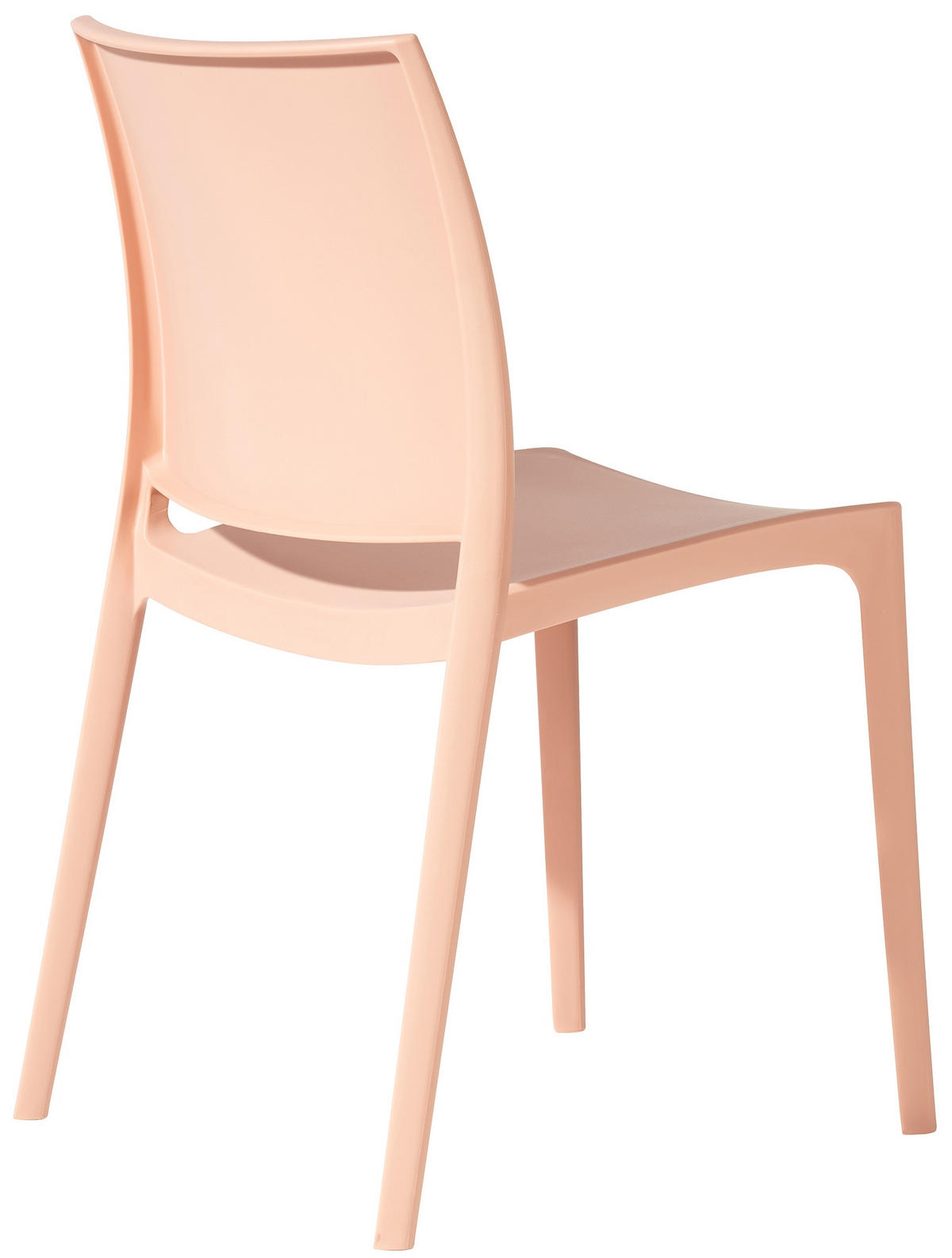 GARTENSTUHL 2er Set Kunststoff Pfirsich - Pink, Kunststoff (42/81/49cm) - CLP