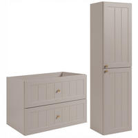 WASCHBECKUNTERSCHRANK + HÄNGESÄULE GUSTO 80cm Kasjmier - Kaschmir, Holzwerkstoff (80/58/46cm) - Rodan