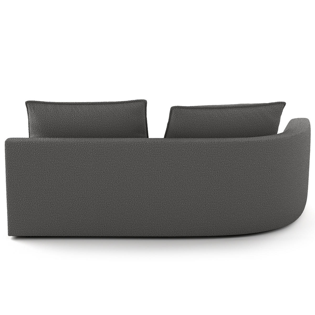 OTTOMANE - modular - Schwarz/Grau, Kunststoff/Textil (196/82/146cm) - home24