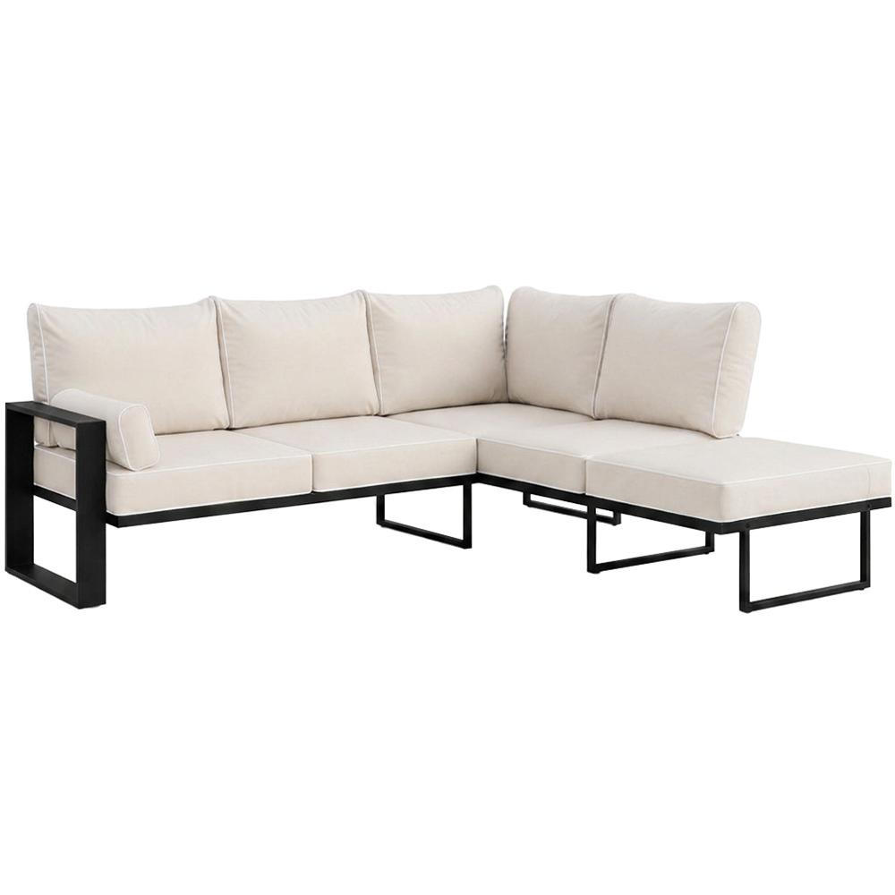 LOUNGEECKTEIL Verdino mit Metallrahmen 207 cm beige - Beige, Metall (207/90/199cm) - Beautysofa
