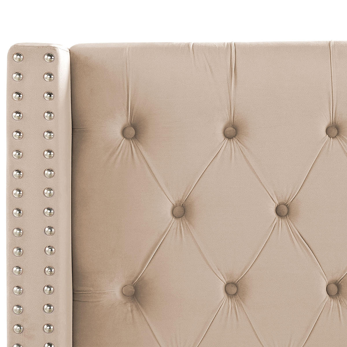 POLSTERBETT 180/200 cm Beige Lubbon - Beige, Textil (180/200cm) - Beliani