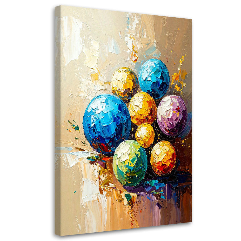 LEINWANDBILD Abstraktion 80x120cm - Multicolor, Textil (80/120cm) - Feeby