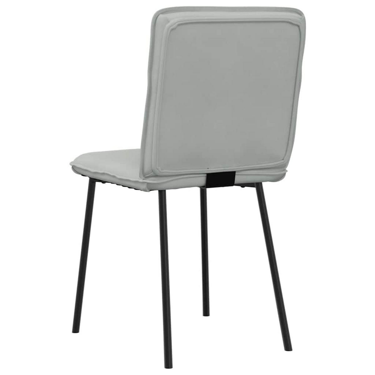 ESSZIMMERSTÜHLE 2 Stk. Hellgrau Samt 45*54*83cm - Grau, Metall (45/83/54cm) - ZMH