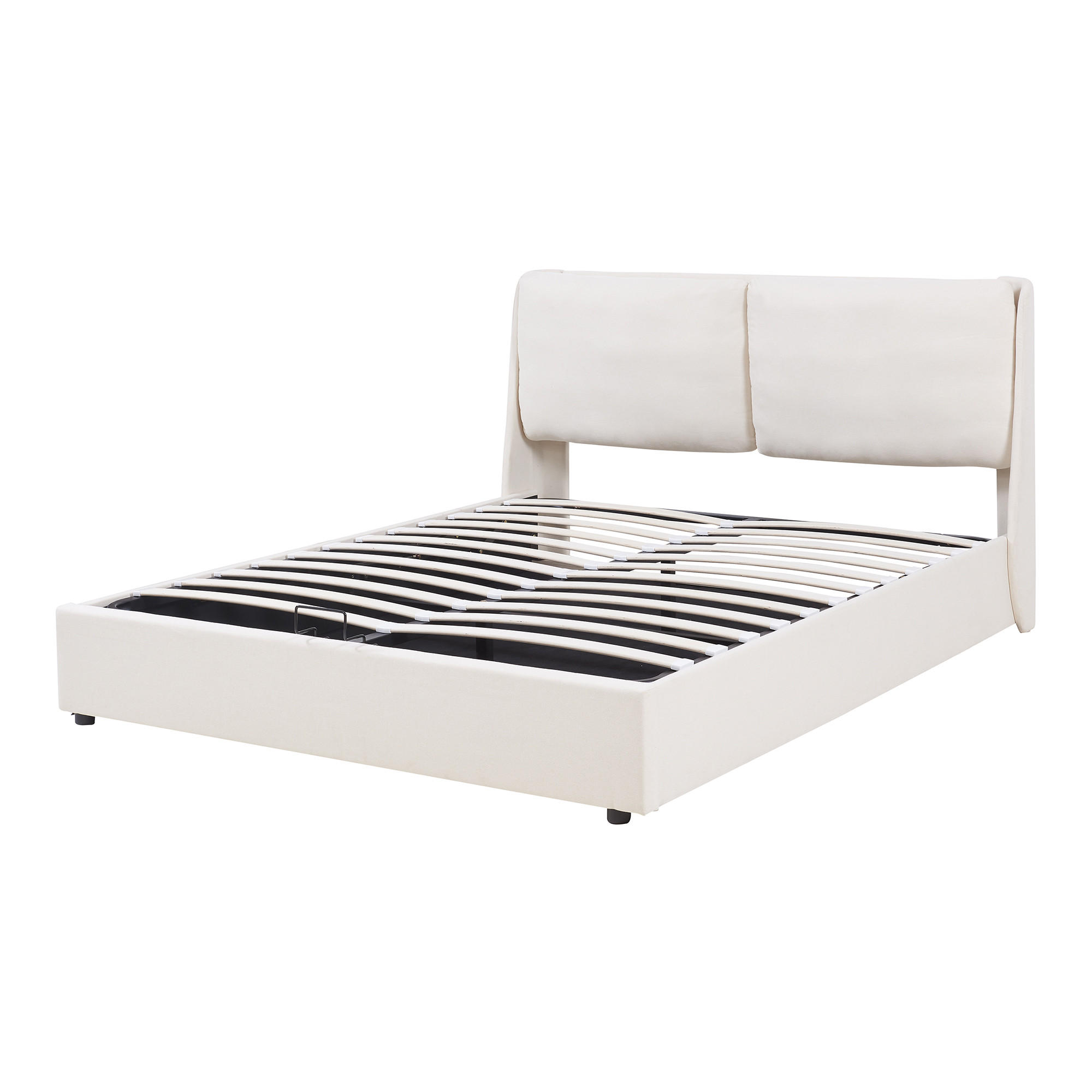 [en.casa] Polsterbett Beige 160x200 cm