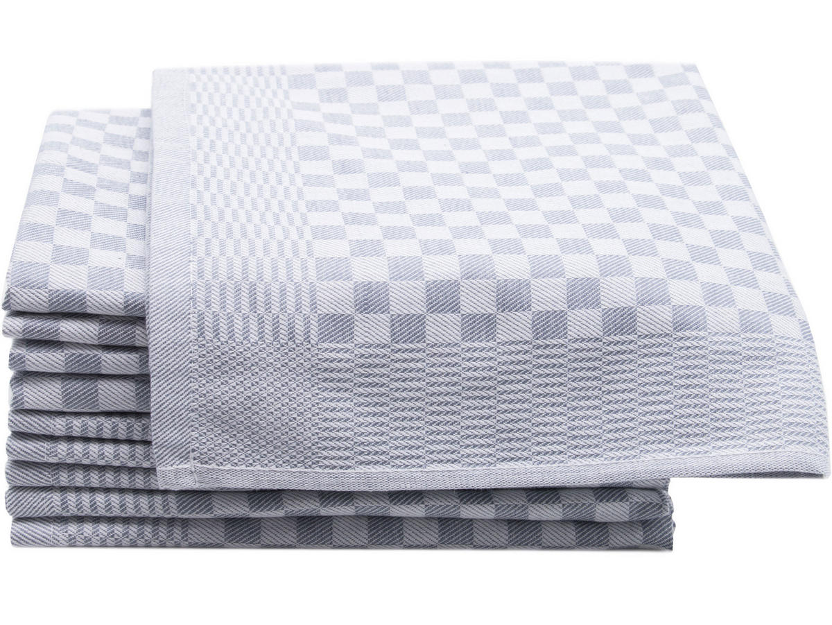 GESCHIRRTÜCHER, 10er-Set, 46x70 cm, 100% Baumwolle, Grau - Anthrazit, Textil (46/70cm) - Zollner