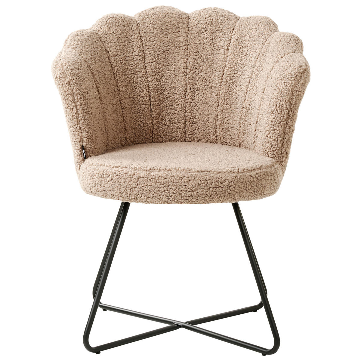 SESSEL Bouclé Beige Lovelock - Beige, Textil (67/86/70cm) - Beliani