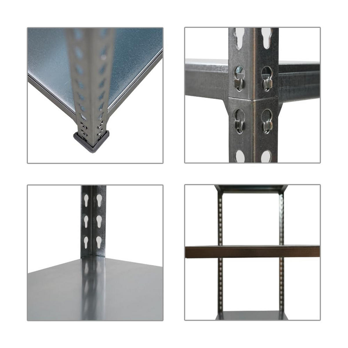 SCHWERLASTREGAL Big Metal Shark HxBxT 200 x 110 x 50 cm Fachlast 200 kg Verzinkt - Silberfarben, Metall (110/200/50cm) - PROREGAL