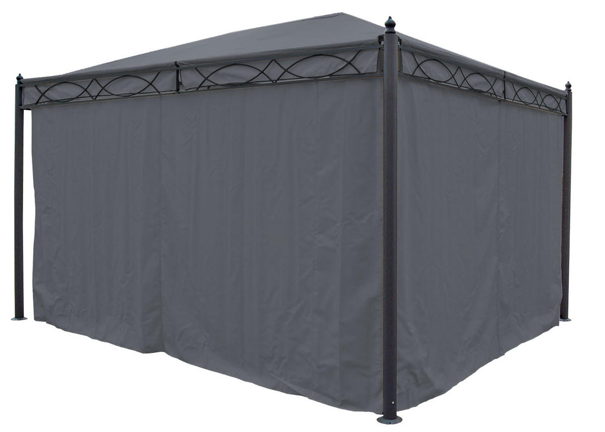 PERGOLA CALPE I Grau - Grau, Metall (394/273/294cm) - MCW