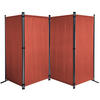PARAVENT 4-tlg. 220x165 cm Rotorange RAL 2001 - Terracotta, Metall (220/165cm) - QUICK STAR
