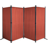 PARAVENT 4-tlg. 220x165 cm Rotorange RAL 2001 - Terra cotta, Metall (220/165cm) - QUICK STAR