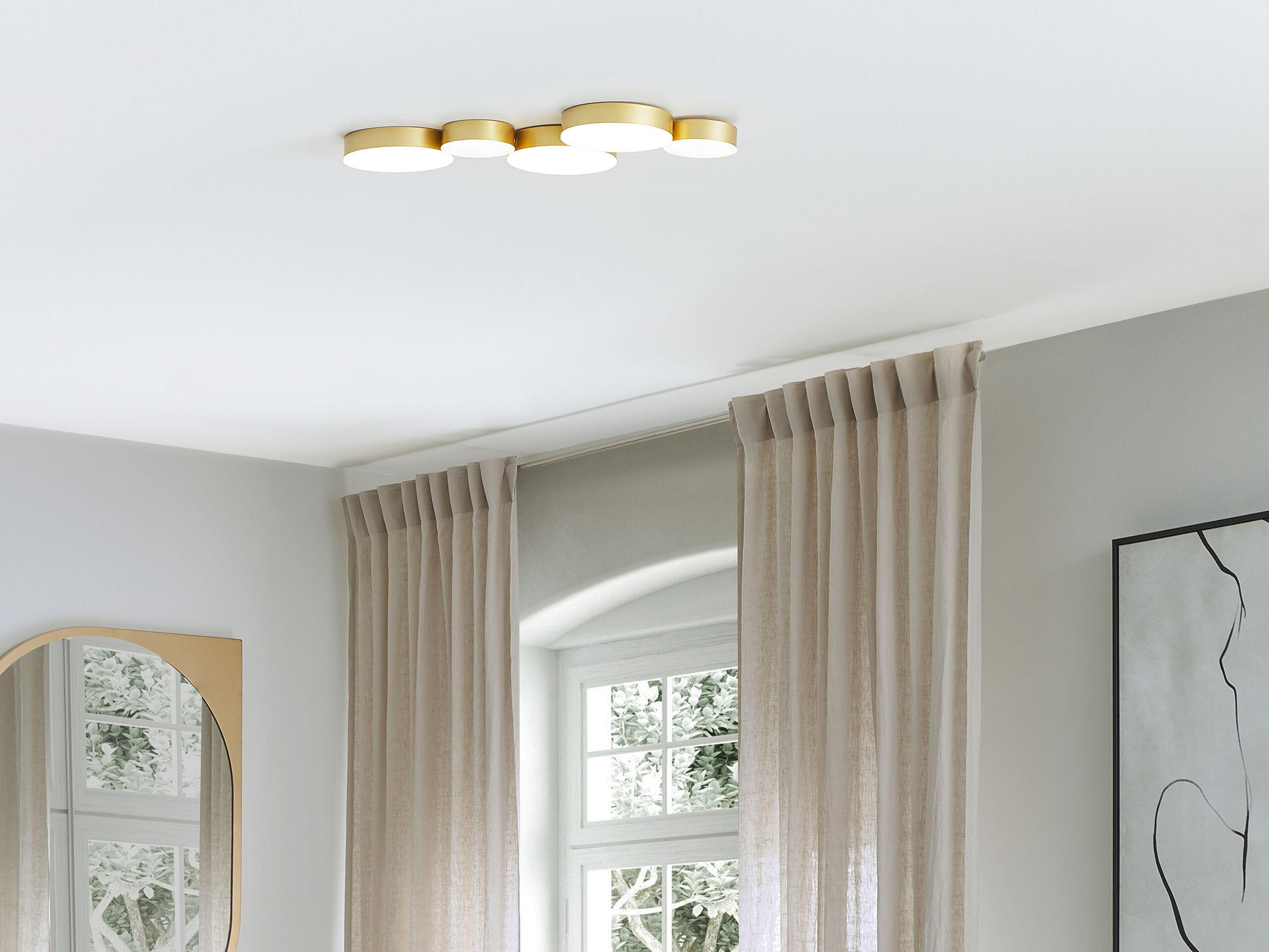 DECKENLEUCHTE Luga 20/54/3 cm - Goldfarben, Metall (20/54/3cm) - Beliani