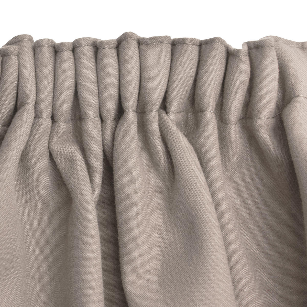VORHANG Amelie TK mit Kräuselband 140x245cm Sand (2tlg) - Sandfarben, Textil (140/245/1cm) - Beautissu 