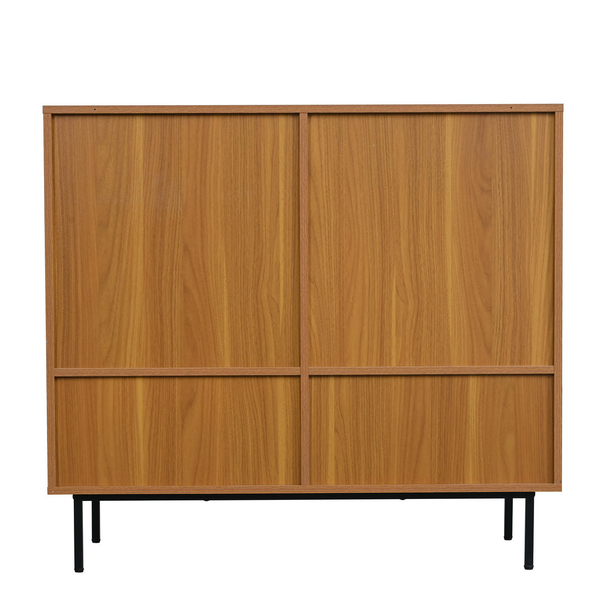 SIDEBOARD Küche Landhaus 2 Schiebetüren 100x37x90cm - Walnussfarben, Holzwerkstoff (37/90/100cm) - FLIEKS